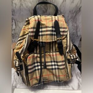BURBERRY SMALL RUCKSACK BACKPACK NYLON BEIGE